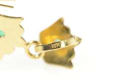 18K Yellow Gold 3.47 Ctw Victorian Natural Emerald Cross Pendant