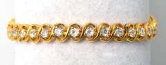 Sterling Silver Vermeil CZ Bracelet