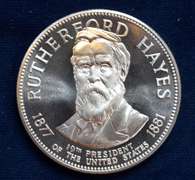 Sterling Silver Rutherford Hayes Medal
