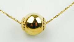 14K Italian Large Bead Necklace