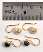 Two Pairs of Gold French Wire Earrings