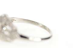 Platinum 0.87 Ctw Art Deco Diamond Engagement Ring