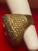 18k gold Topaz & Sapphire Ring With 3.00 Carats  Of Chocolate Diamonds