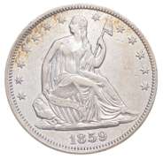 1859 Seated Liberty Half Dollar