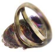 Sterling Silver Purple Glass Ring
