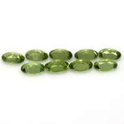Dazzling 4.10ct untreated lime green Peridot set