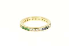 14K Yellow Gold 0.54 Ctw Channel Diamond Wedding Band Ring