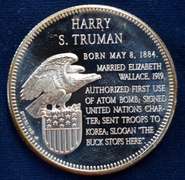 Sterling Silver Harry S Truman Metal