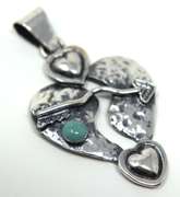 Sterling Silver mexican Heart Pendant