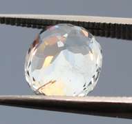 High luster 1.89ct oval cut untreated platinum Aquamarine