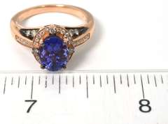 Gorgeous Tanzanite & Diamond Ring in 14KT Rose Gold - LeVian