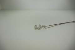 Italian UTC Sterling Silver Crystal Necklace