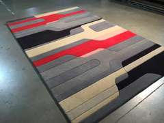 DECORATIVE MODERN WOOL RUG 5 x 8