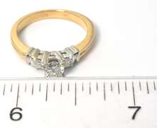 Cute 3-Stone Diamond Ring in 14KT 2-Tone Gold