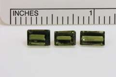 Sparkling Green Tourmaline -  Lot of 3