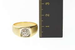 14K Yellow Gold 0.20 Ctw Diamond Cluster Men's Wedding Ring