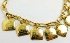 Vintage 10 Commandments Charm Bracelet