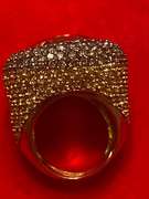 18k gold Topaz & Sapphire Ring With 3.00 Carats  Of Chocolate Diamonds