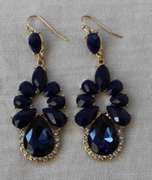 Set of Sapphire Color Fashion  Design Earrings