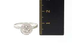 18K White Gold 0.29 Ctw 4.7mm Engagement Semi Mount Setting Ring
