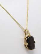 Fabulous 14kt YG Smokey Quartz Necklace