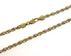 Italian Two Tone Twisted Bead Necklace
