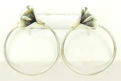 Vintage Sterling Silver Calla Lily Earrings
