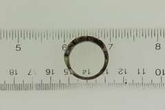 Vintage Sterling Silver Wave Design Inlay Enamel Ring