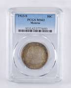 MS62 1923-S Monroe Doctrine Commem. Half Dollar - Rainbow Toned - PCGS