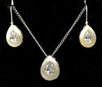Sterling Silver Necklace and Earrings