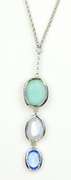 Stunning Elle Sterling Multi-Gemstone Necklace