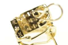 10K Yellow Gold 1.08 Ctw Diamond Semi Hoop French Clip Earrings