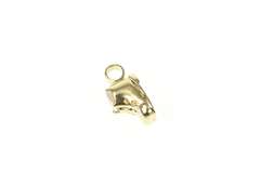 10K Yellow Gold Round CZ Baby Shoe Bootie Sneaker Charm/Pendant