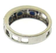 Charming White Gold Sapphire and Diamond Ring