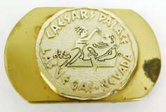 1980 Caesars Palace Heavy Brass Belt Buckle