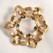 Interesting Mid-Century Sapphire Brooch
