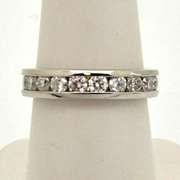 LADIES 14K WHITE GOLD DIAMOND BAND