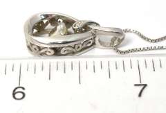 Sterling Silver White Stone Necklace