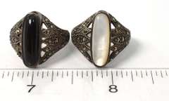 Set of 2 Sterling Silver Rings Both Size 7