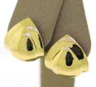 Gorgeous 18kt YG Triangle Button Earrings