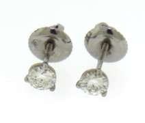 Elegant 14kt White Gold Moissanite Stud Earrings