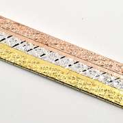 Stylish Sterling Bracelet with Two-Tone Accents