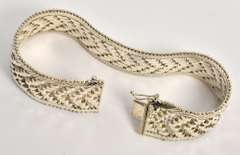 Reflective Wide Sterling Bracelet