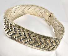Reflective Wide Sterling Bracelet