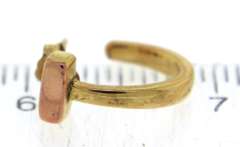 Nice Yellow Gold T Bar J Hoop Earrings