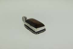 Silver-Tone Color Stone Pendant
