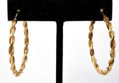 Large Hoop Sterling Silver Vermeil Earrings
