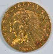 Fresh original BU 1928 US $2.50 Indian Gold Piece