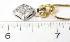 Shimmering 0.32CTW Diamond Necklace in Two-Tone 14KT & 18KT Gold