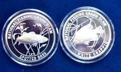 Lot of 2 National Fishing Grand Slam 1 OZ Silver Round